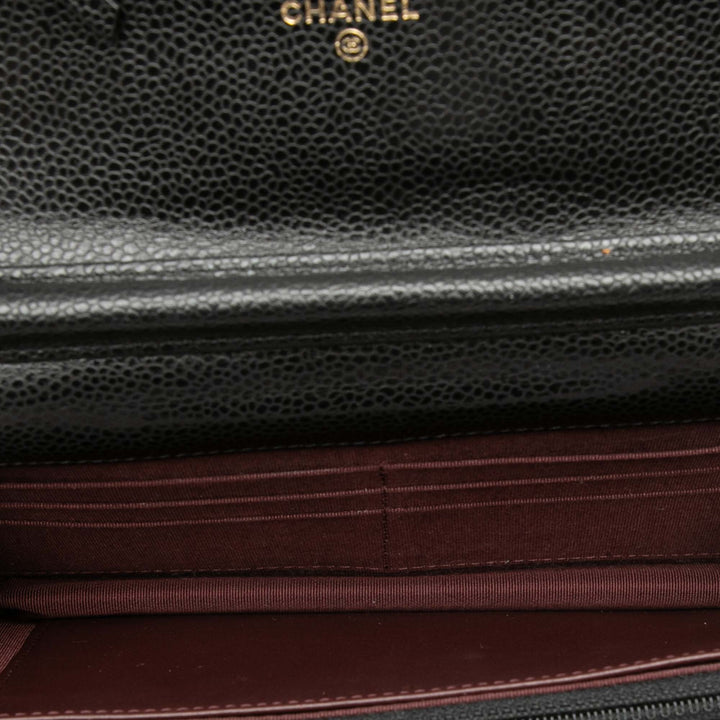 Chanel CC Matelassé Caviar Wallet on Chain