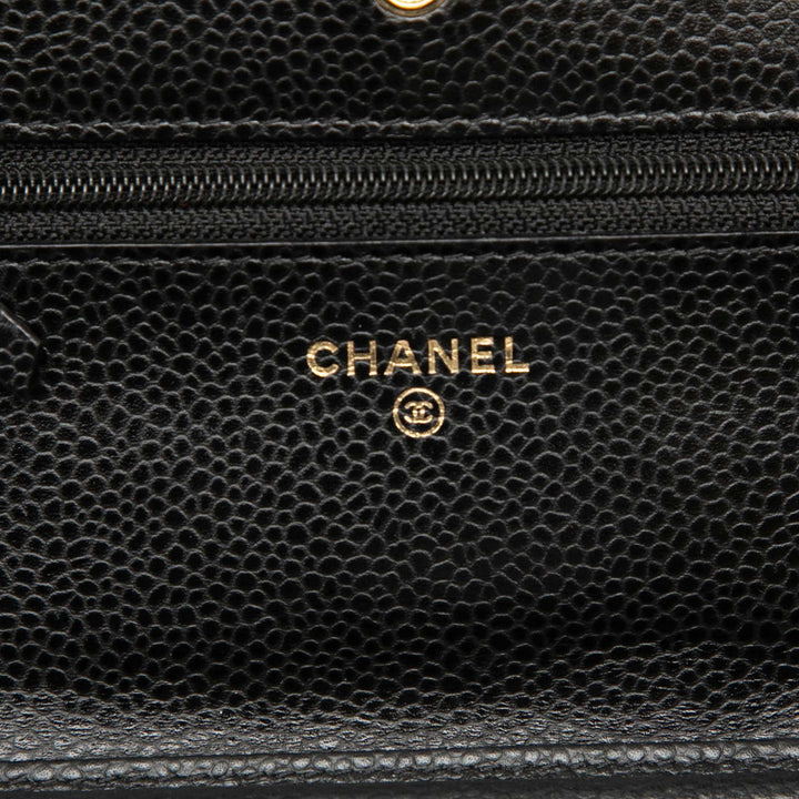 Chanel CC Matelassé Caviar Wallet on Chain