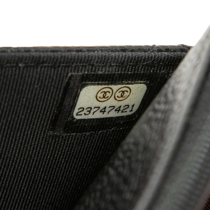 Chanel CC Matelassé Caviar Wallet on Chain