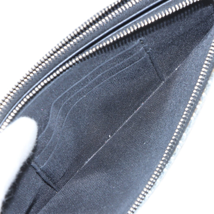 Chanel Tweed Deauville Double Zip Pochette avec chaîne