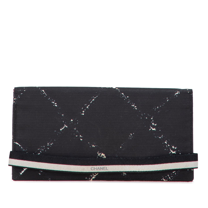 Old Travel Line Nylon Bifold Long Wallet Black - Gaby Paris