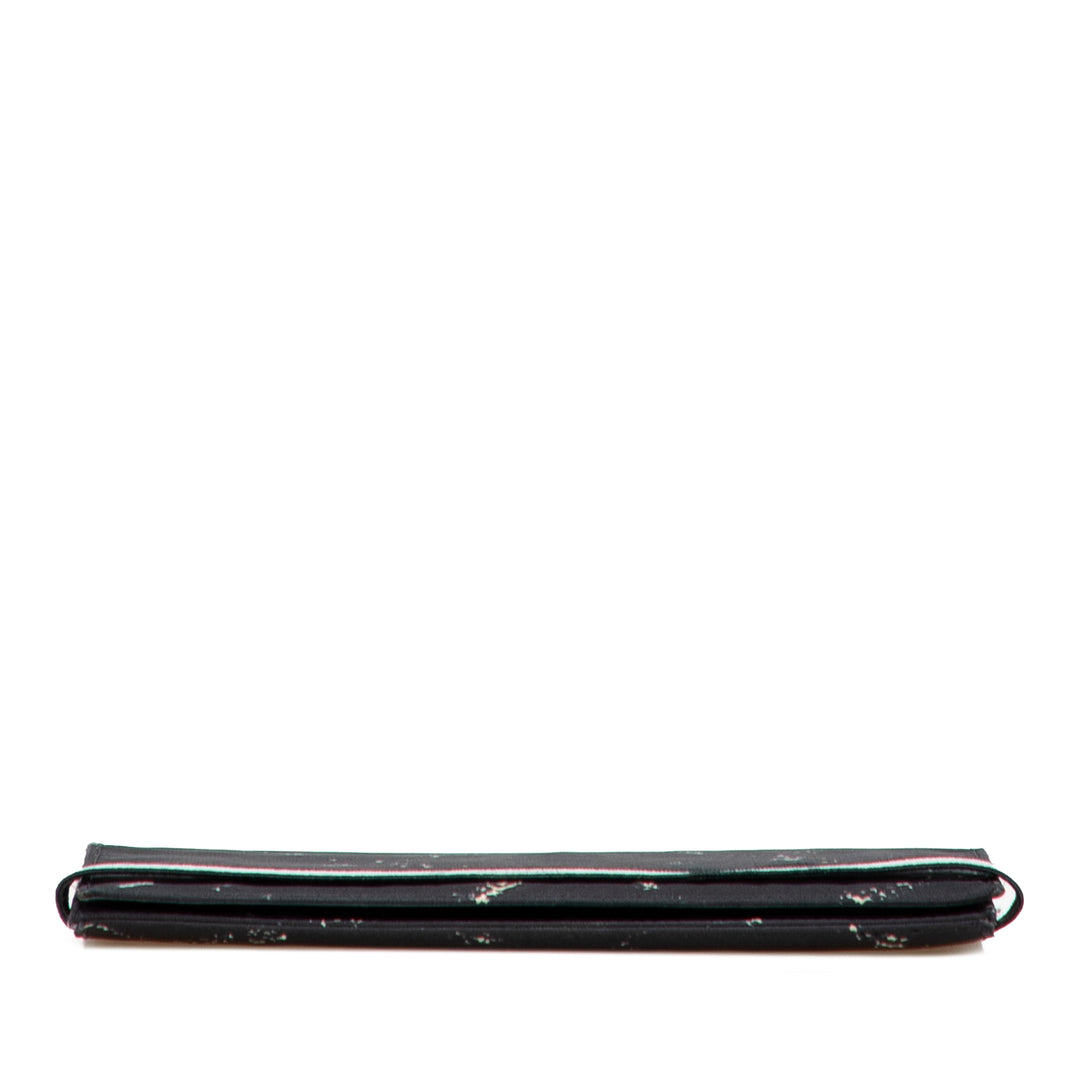 Old Travel Line Nylon Bifold Long Wallet Black - Gaby Paris