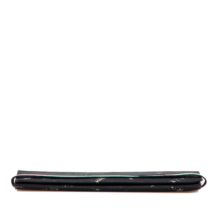 Old Travel Line Nylon Bifold Long Wallet Black - Gaby Paris