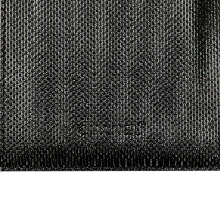 Old Travel Line Nylon Bifold Long Wallet Black - Gaby Paris