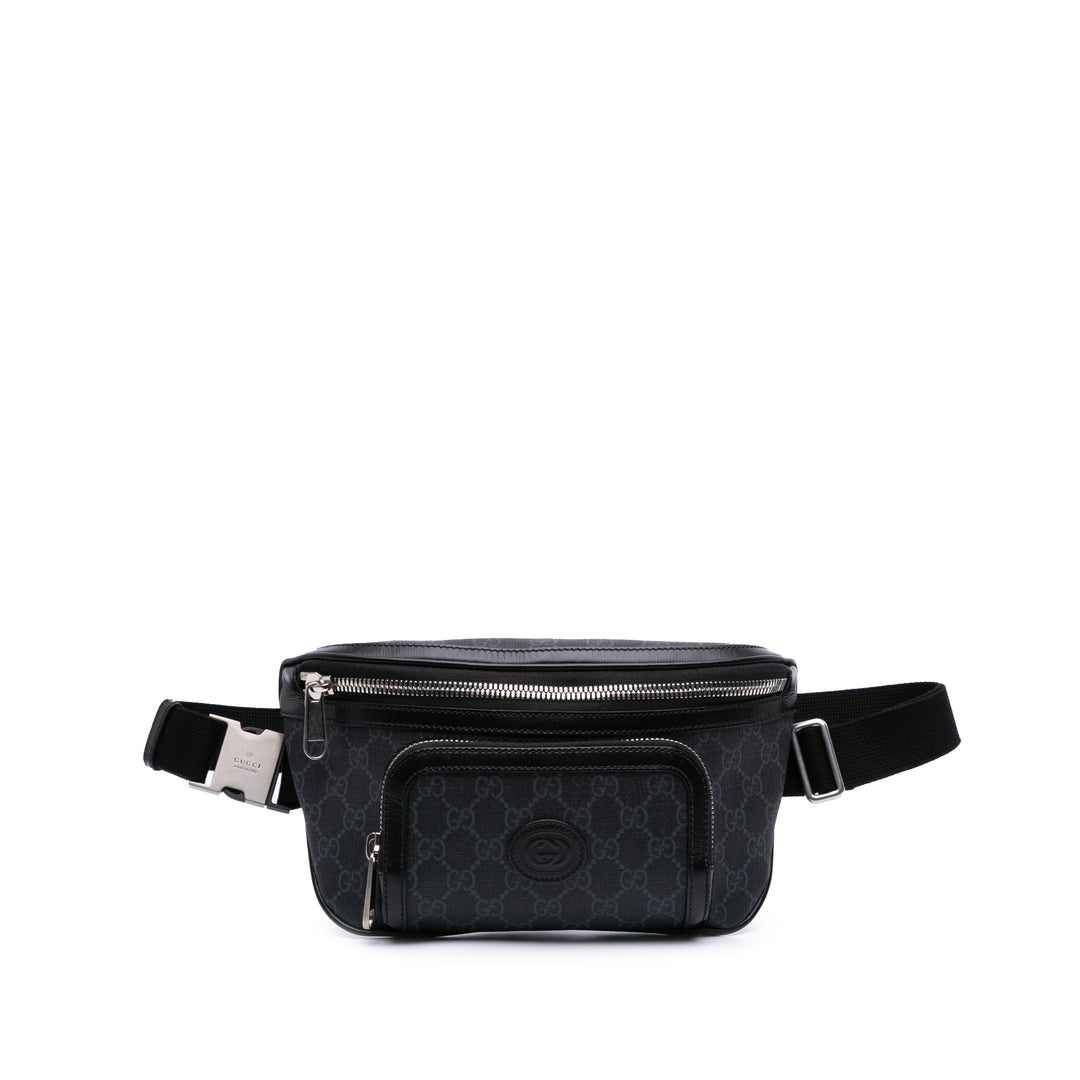 GG Supreme Interlocking G Belt Bag Brown - Gaby Paris