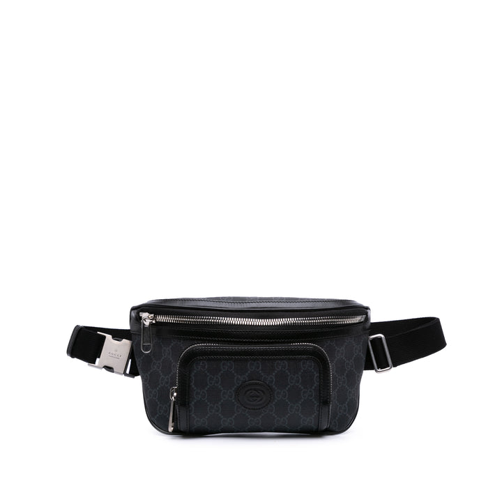 GG Supreme Interlocking G Belt Bag Brown - Gaby Paris