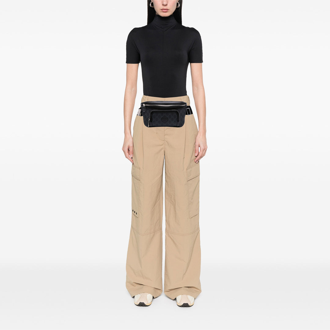 GG Supreme Interlocking G Belt Bag Brown - Gaby Paris