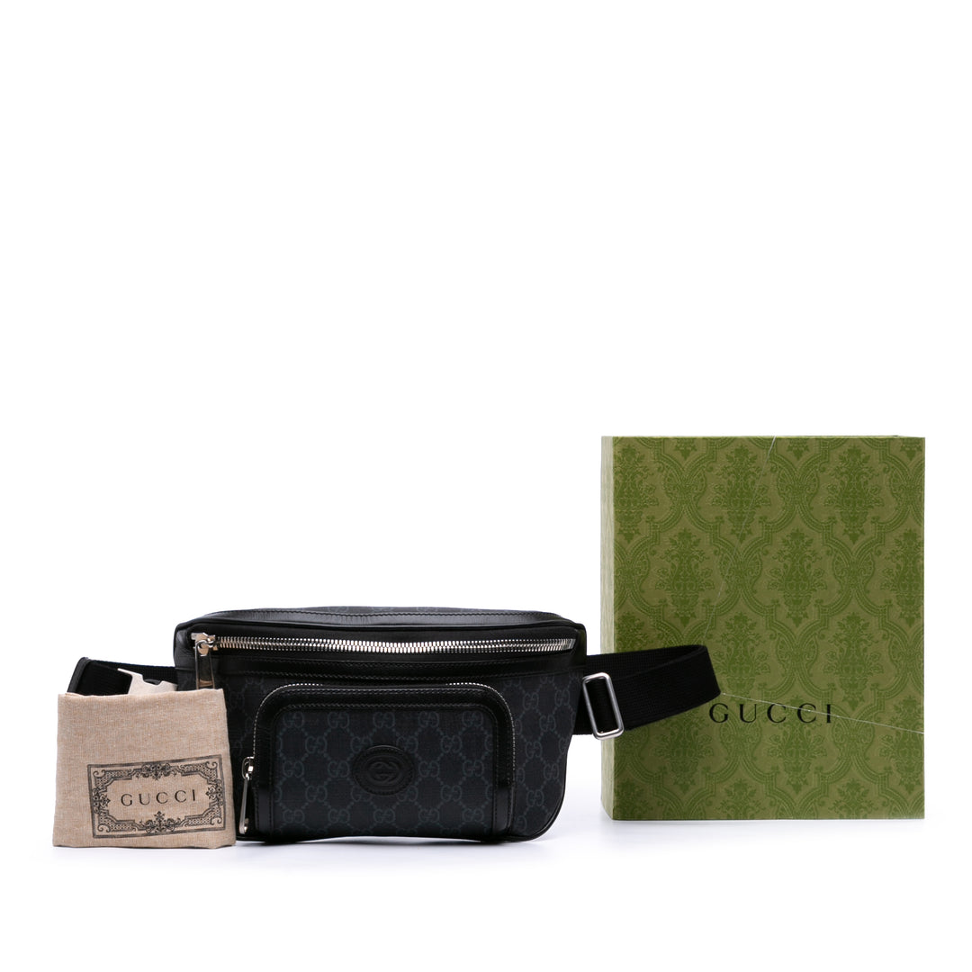 GG Supreme Interlocking G Belt Bag Brown - Gaby Paris