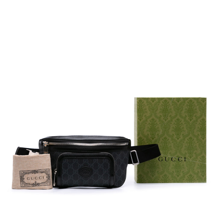 GG Supreme Interlocking G Belt Bag Brown - Gaby Paris