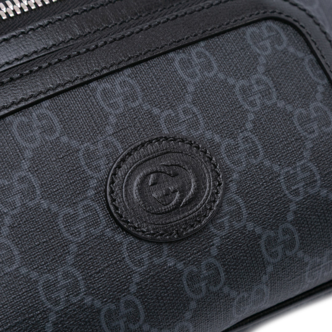 GG Supreme Interlocking G Belt Bag Brown - Gaby Paris
