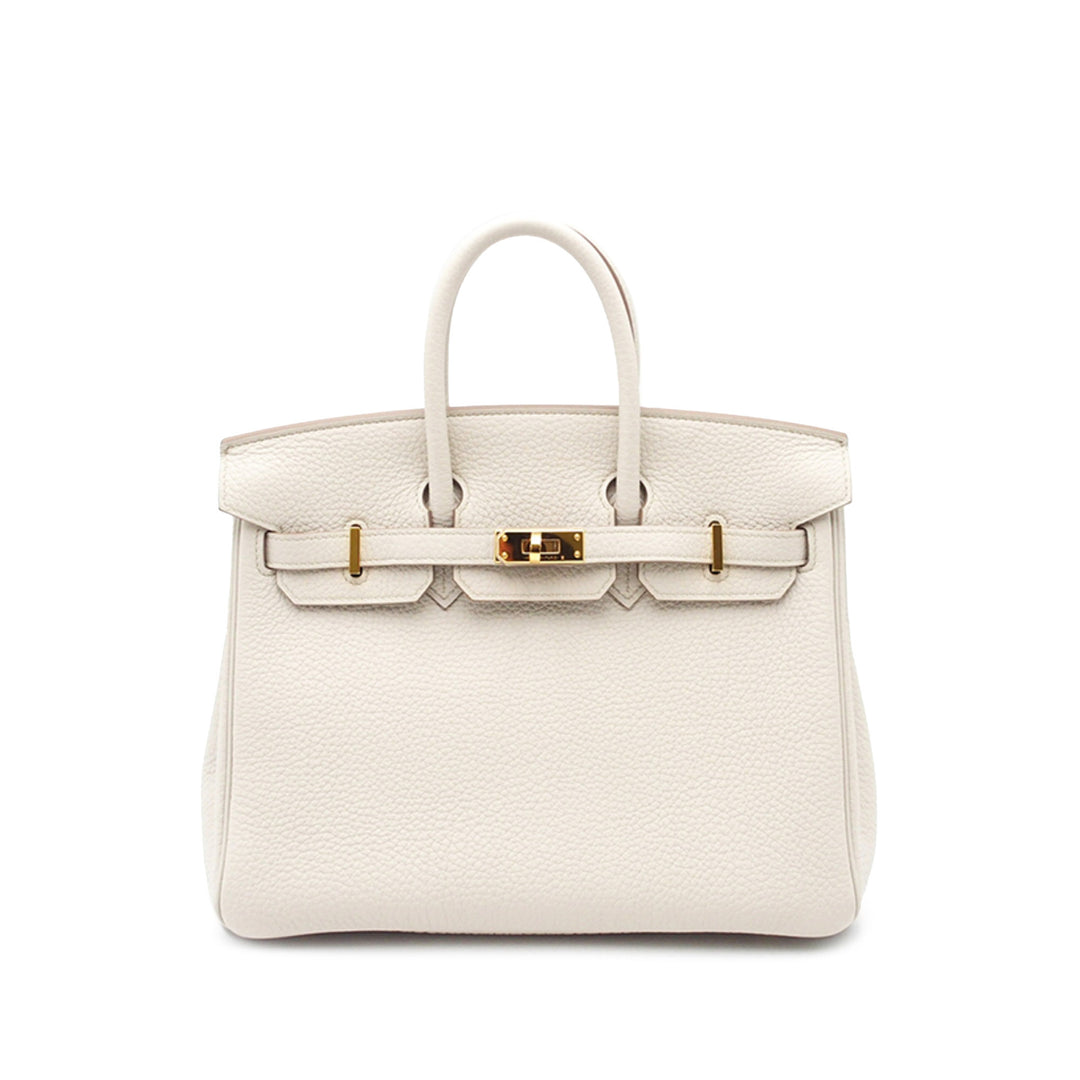 Hermès Togo Birkin Retourne 25 White - GABY PARIS