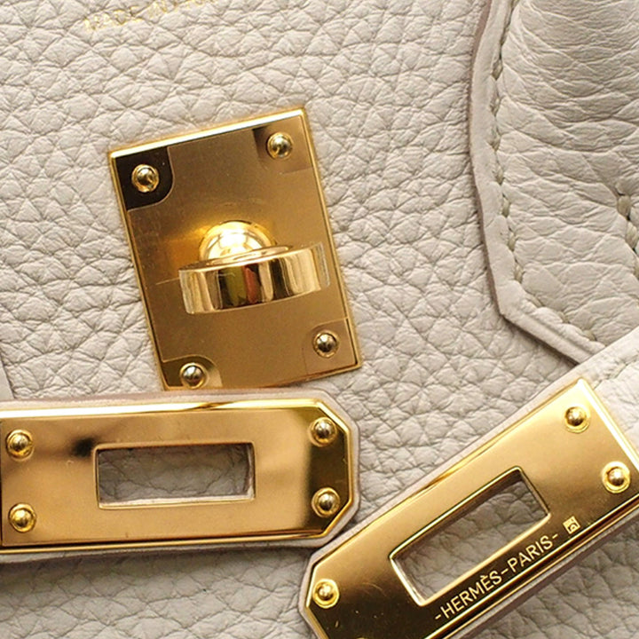 Hermès Togo Birkin Retourne 25 White - GABY PARIS