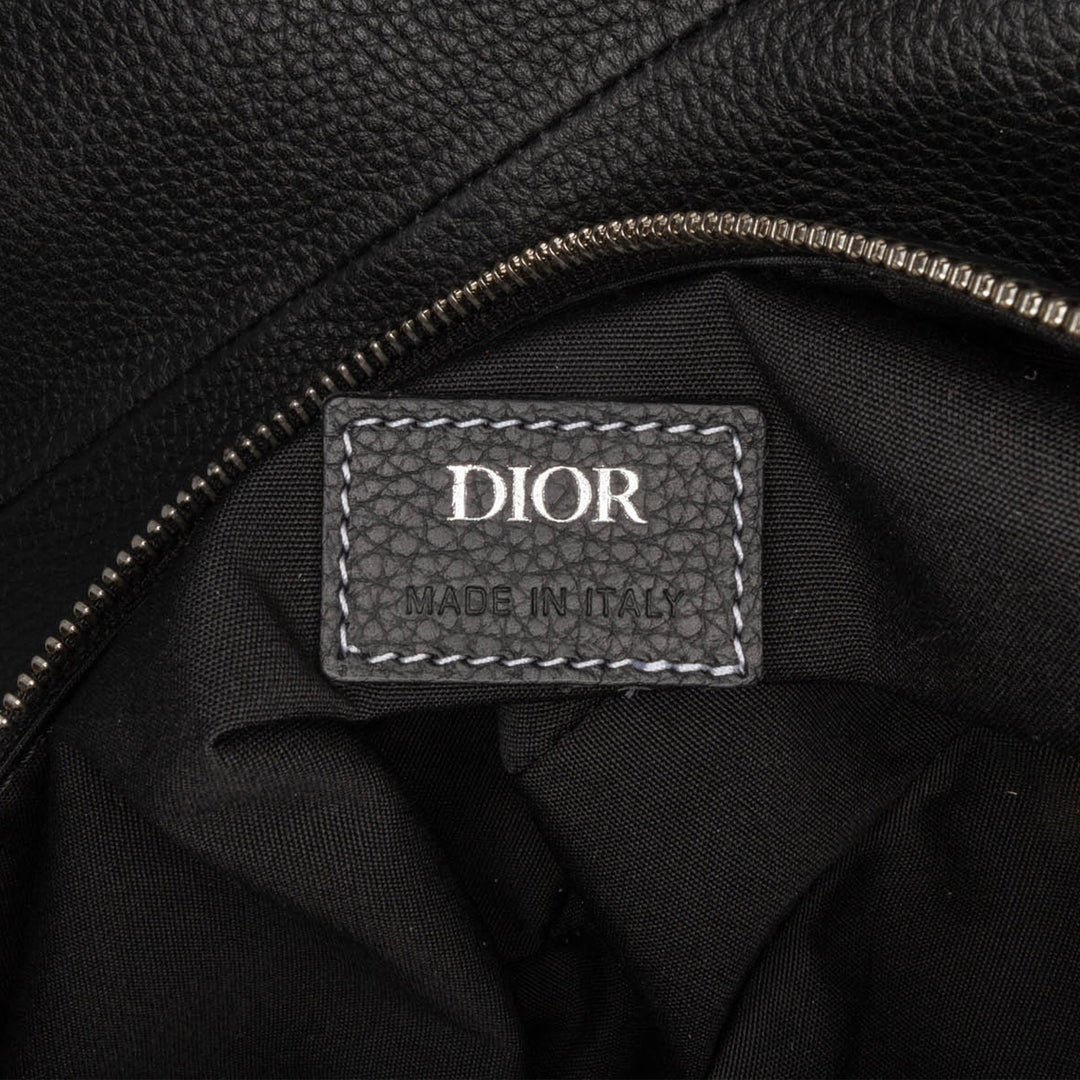 Kim Jones Grained Calfskin Saddle Bag Black - Gaby Paris