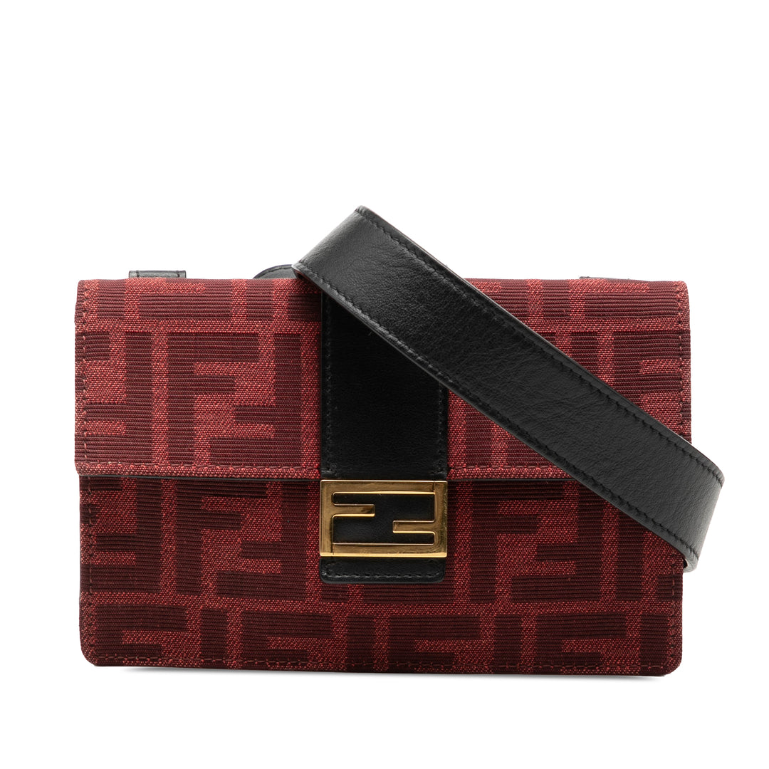 Fendi Zucca Toile Convertible Baguette Pochette