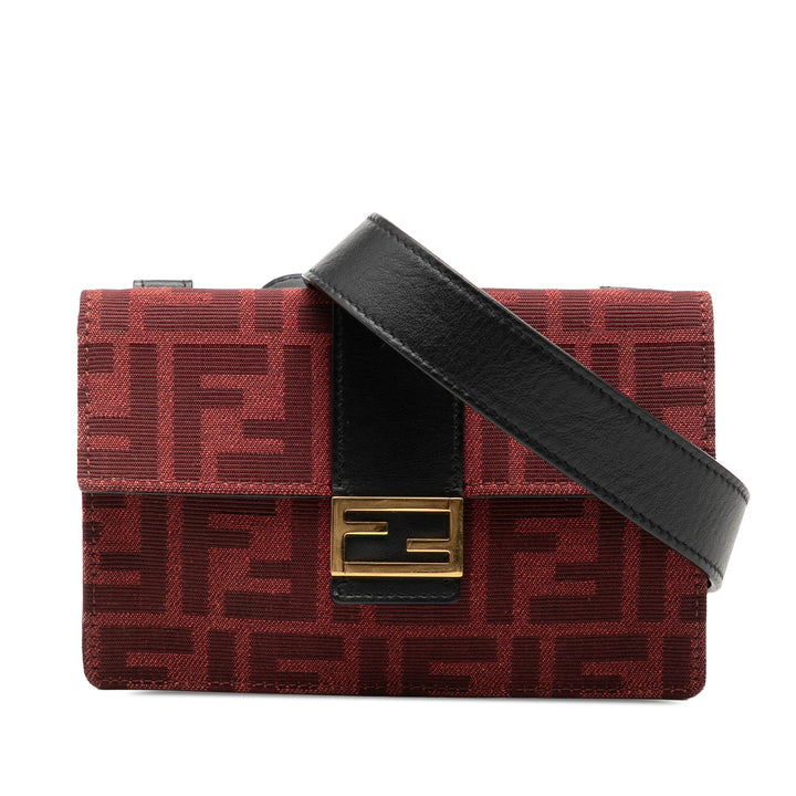 Fendi Zucca Toile Convertible Baguette Pochette