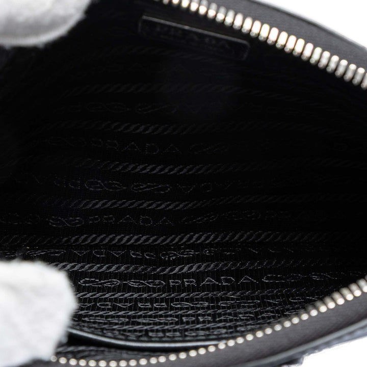 Prada Spazzolato Cuir Zip Top Sac porté croisé