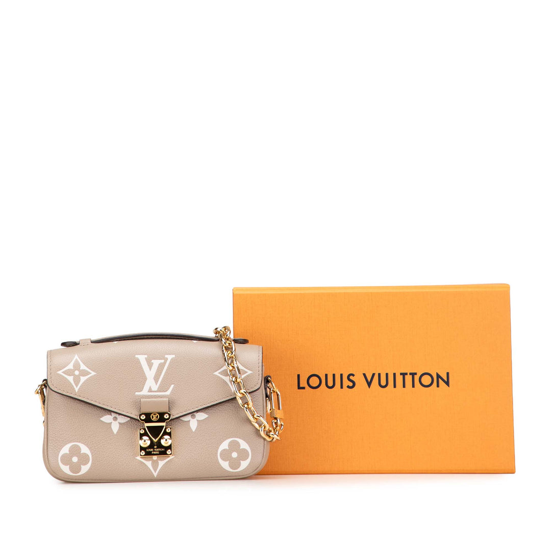 Louis Vuitton Monogram Empreinte Pochette Metis East West Marron