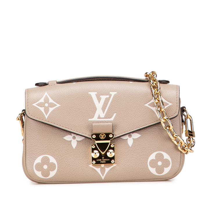 Louis Vuitton Monogram Empreinte Pochette Metis East West Marron