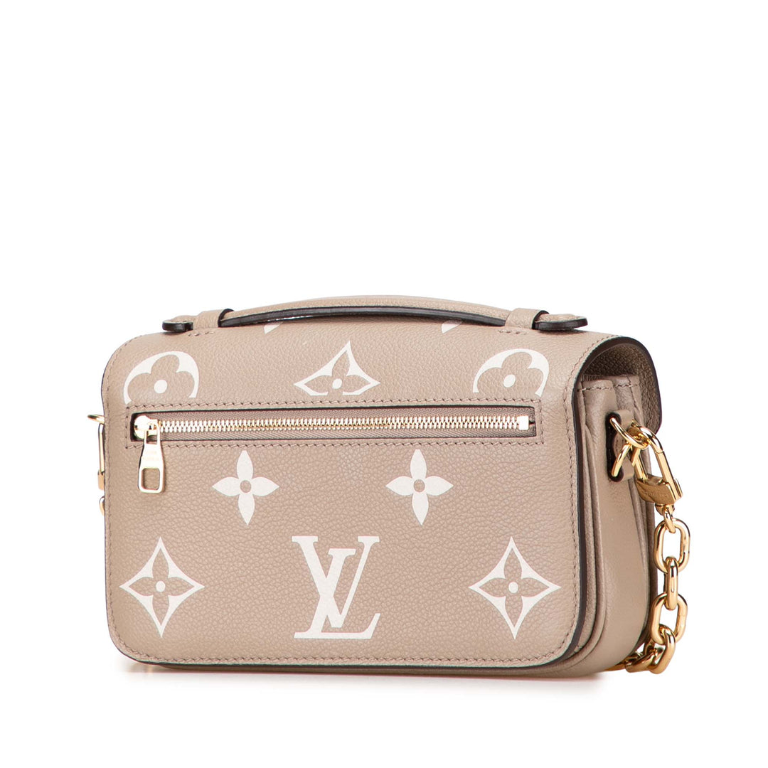 Louis Vuitton Monogram Empreinte Pochette Metis East West Marron