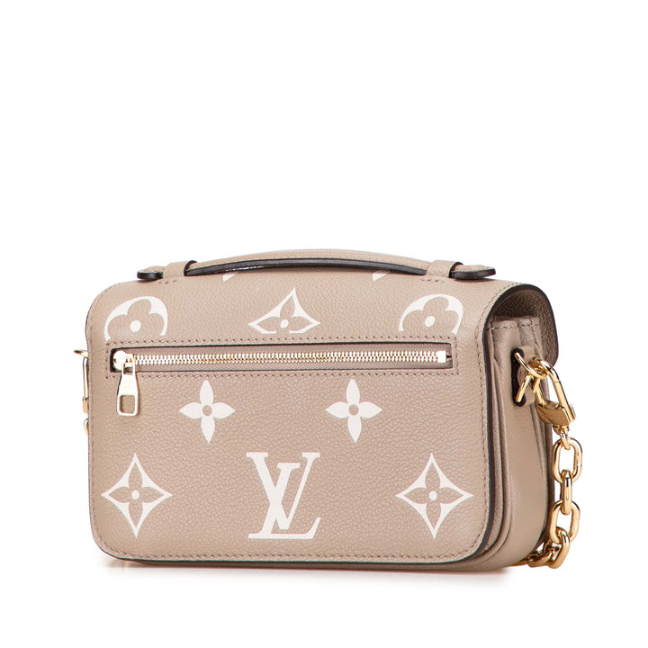 Louis Vuitton Monogram Empreinte Pochette Metis East West Marron