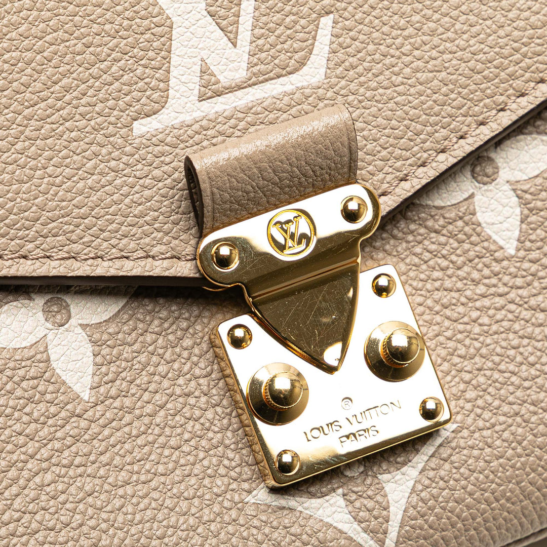 Louis Vuitton Monogram Empreinte Pochette Metis East West Marron