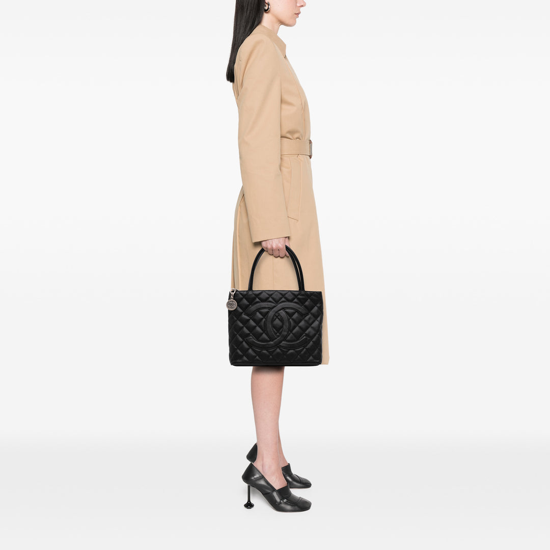 Medallion Cabas Cuir caviar Noir
