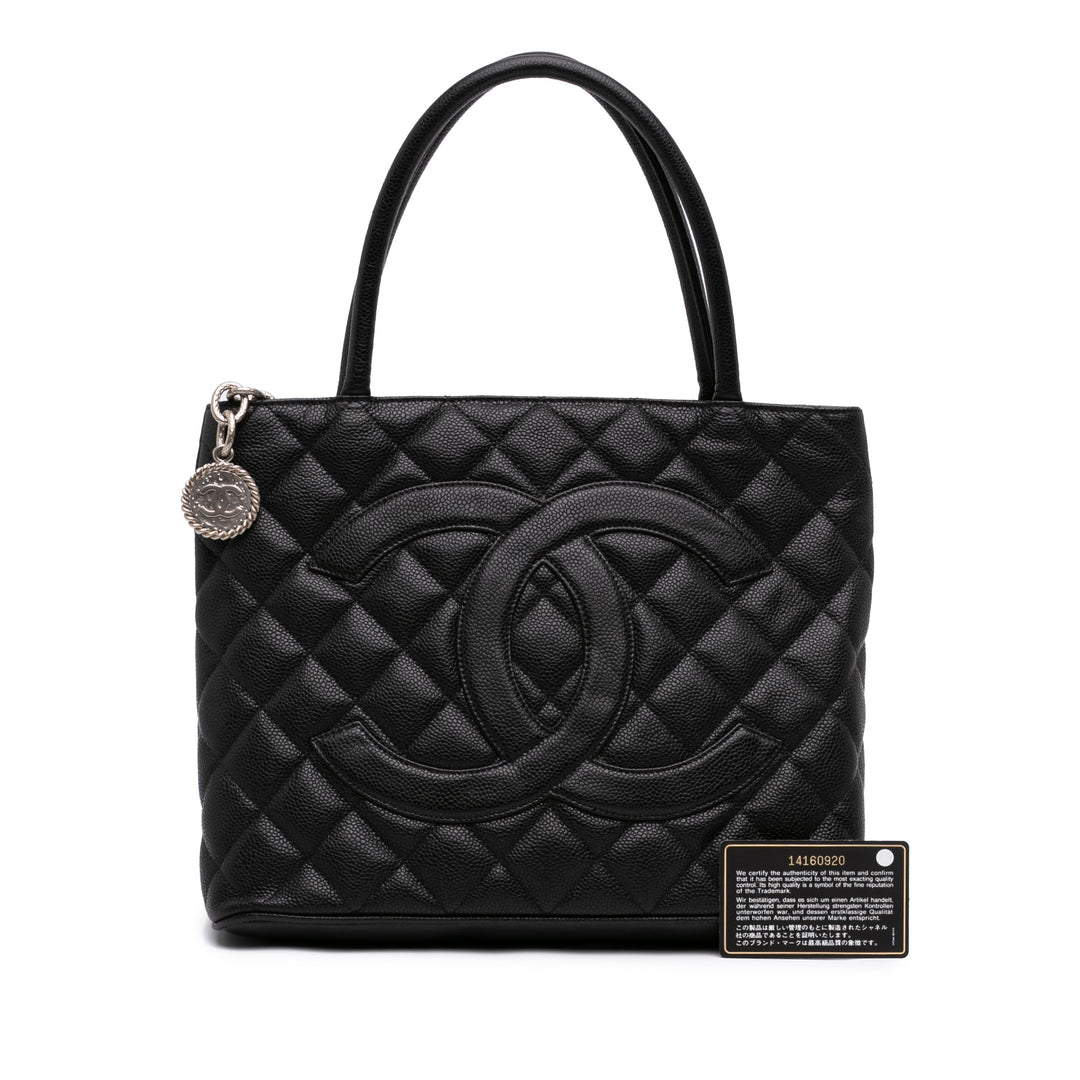 Medallion Cabas Cuir caviar Noir