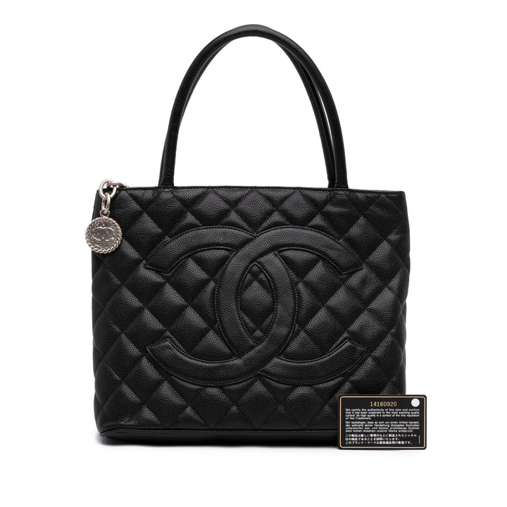 Medallion Cabas Cuir caviar Noir