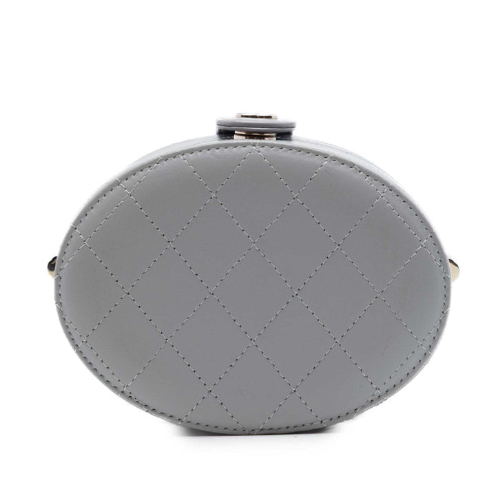 Chanel Matelassé CC Allure Vanity Petit Cuir d'agneau Gris