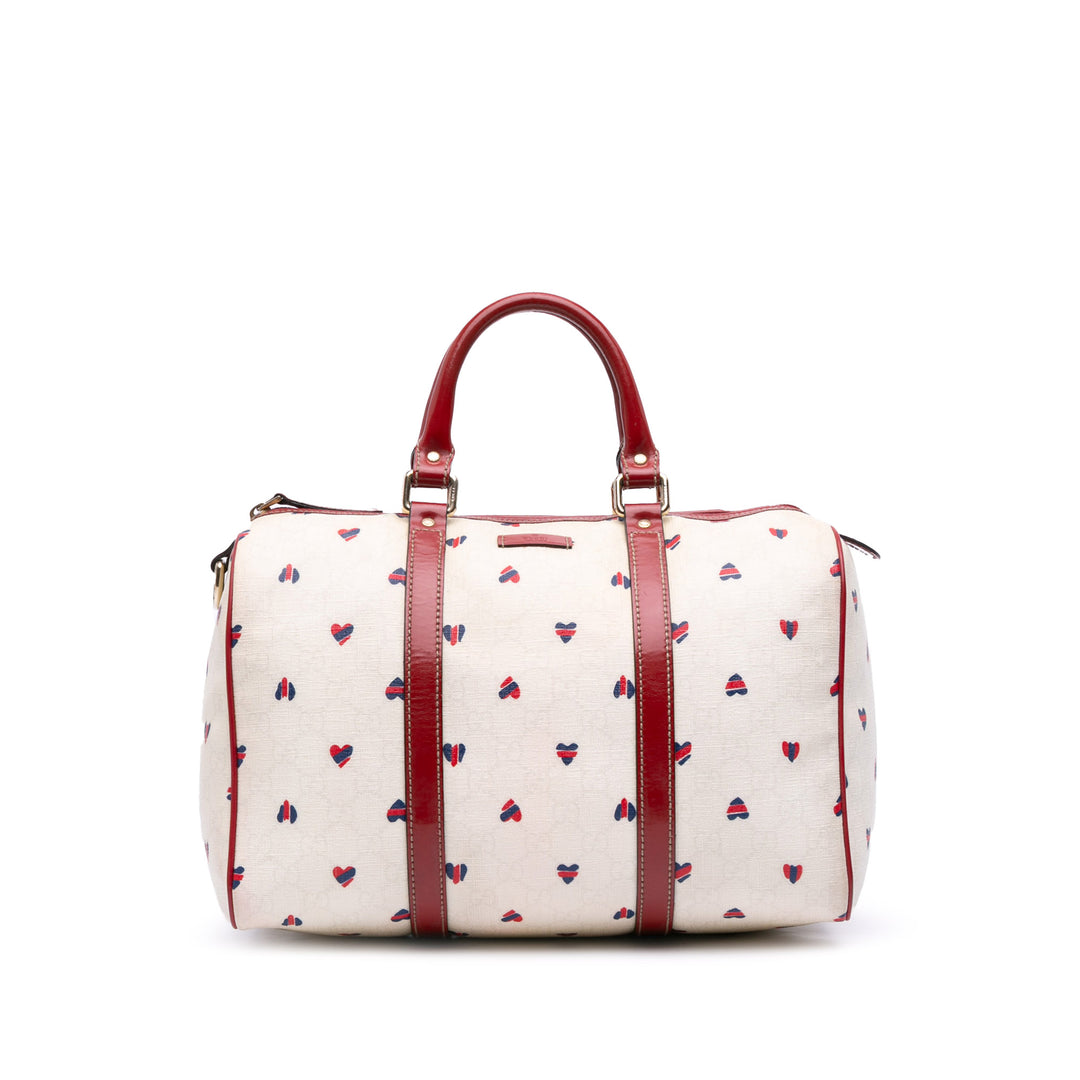 Medium GG Supreme Hearts Joy Boston White - Gaby Paris
