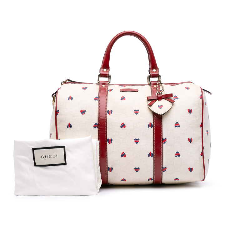 Medium GG Supreme Hearts Joy Boston White - Gaby Paris