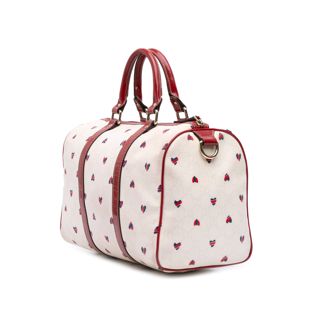 Medium GG Supreme Hearts Joy Boston White - Gaby Paris