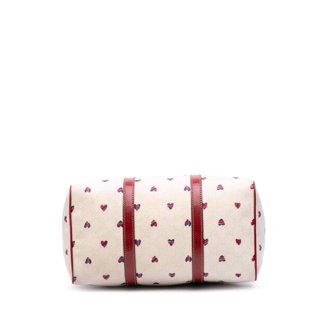 Medium GG Supreme Hearts Joy Boston White - Gaby Paris