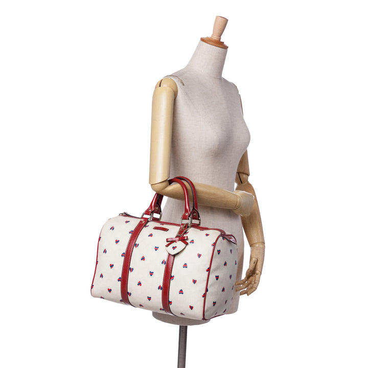 Medium GG Supreme Hearts Joy Boston White - Gaby Paris