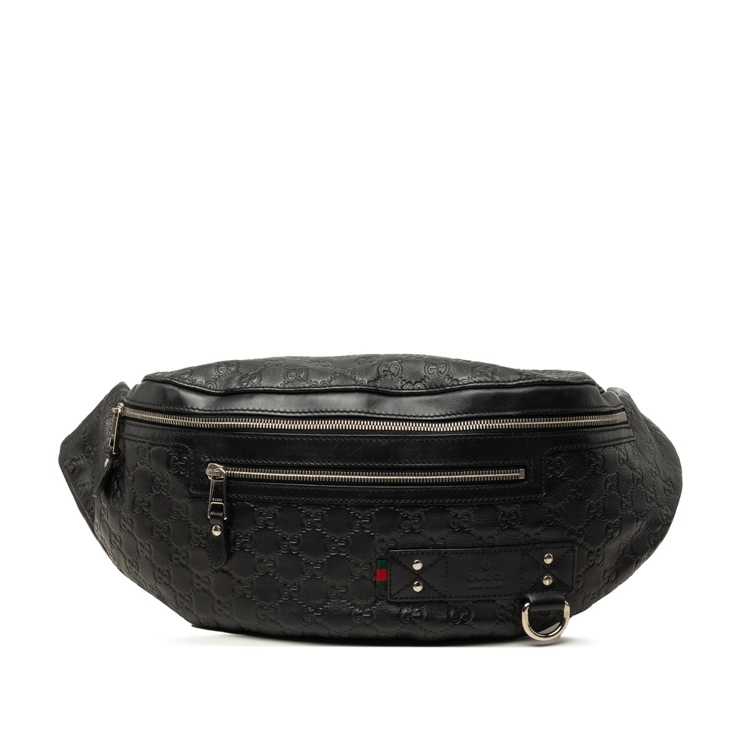 Gucci Ceinture Guccissima Web Noir – vue principale – GABY PARIS