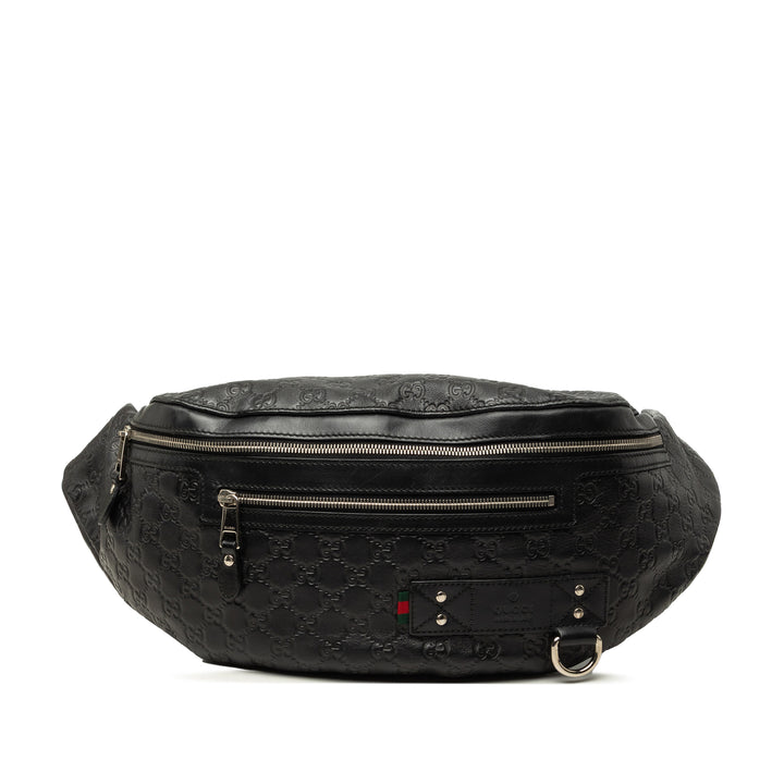 Gucci Ceinture Guccissima Web Noir – vue principale – GABY PARIS