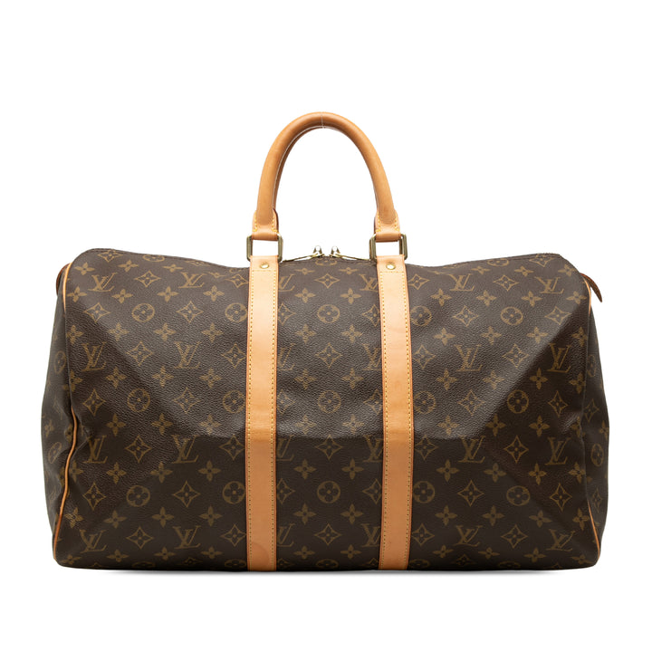 Louis Vuitton Keepall 45 Monogram Marron – vue principale – GABY PARIS