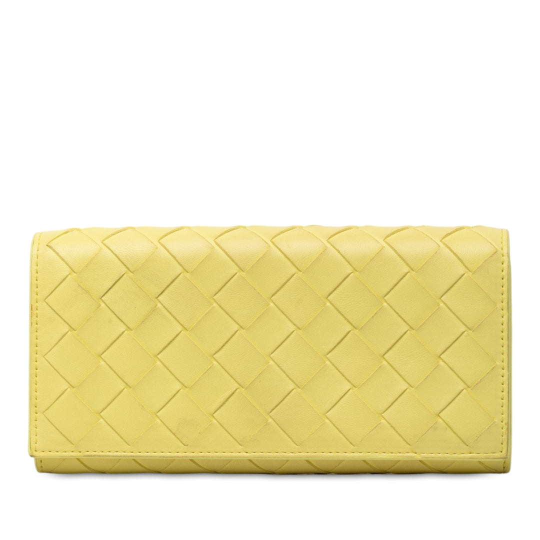 Bottega Veneta Nappa Intrecciato Continental à rabat Portefeuille
