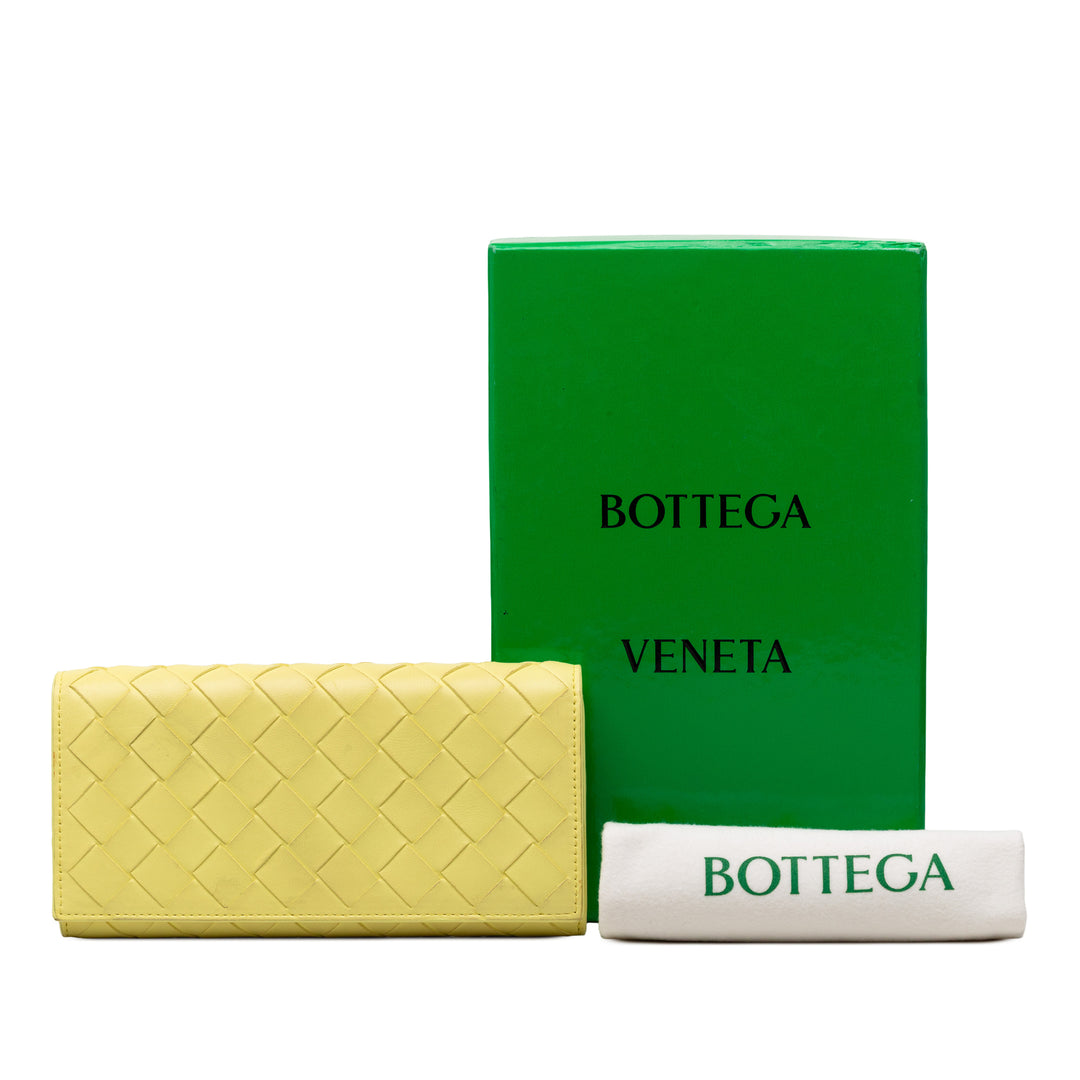 Bottega Veneta Nappa Intrecciato Continental à rabat Portefeuille