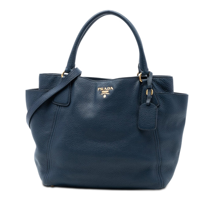 Prada Vitello Daino Side Pocket Convertible Cabas