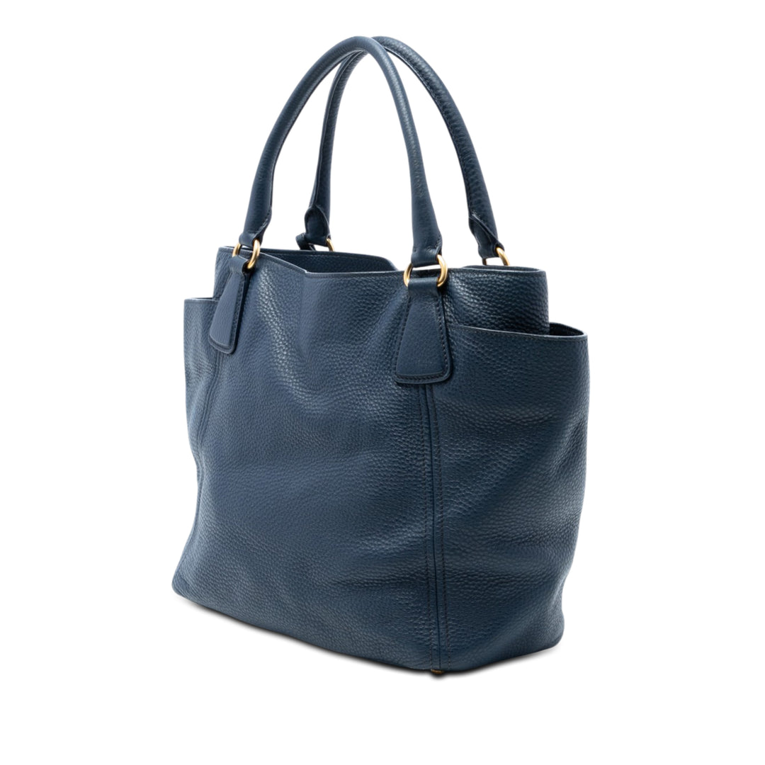 Prada Vitello Daino Side Pocket Convertible Cabas
