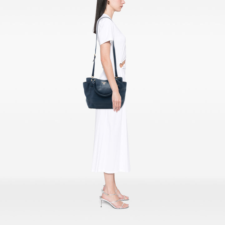 Prada Vitello Daino Side Pocket Convertible Cabas
