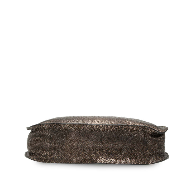 Métallisé Pebbled Selleria Sac Marron