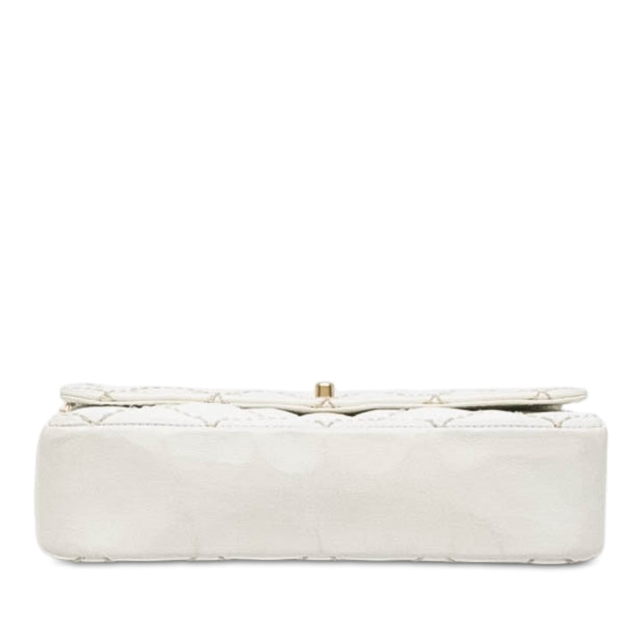 Chanel Wild Stitch Rabat simple Moyen Cuir d'agneau Blanc – vue 3 – GABY PARIS