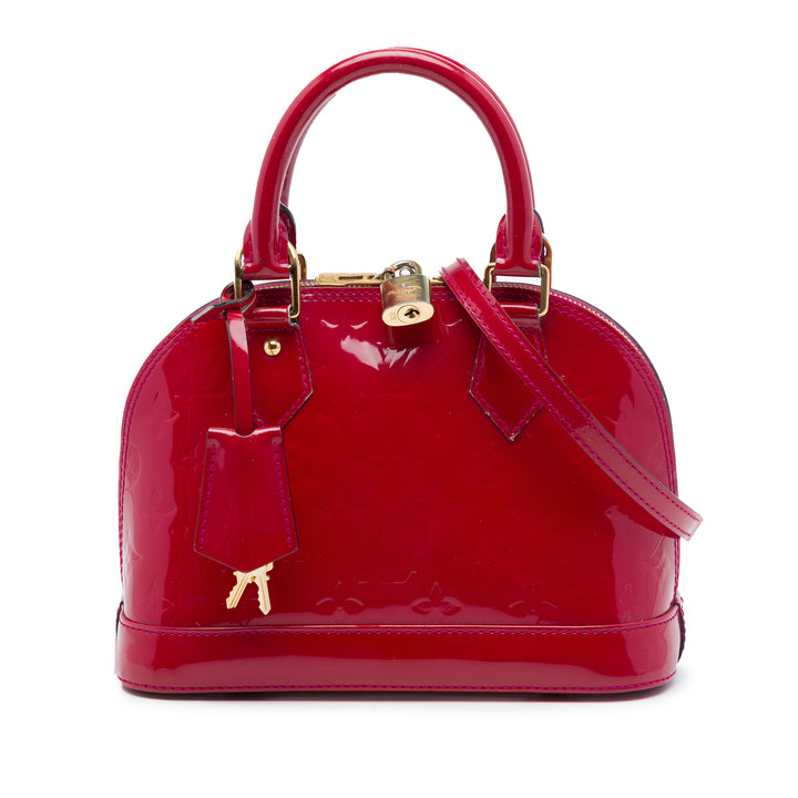 Alma BB Cuir verni Monogram Rose