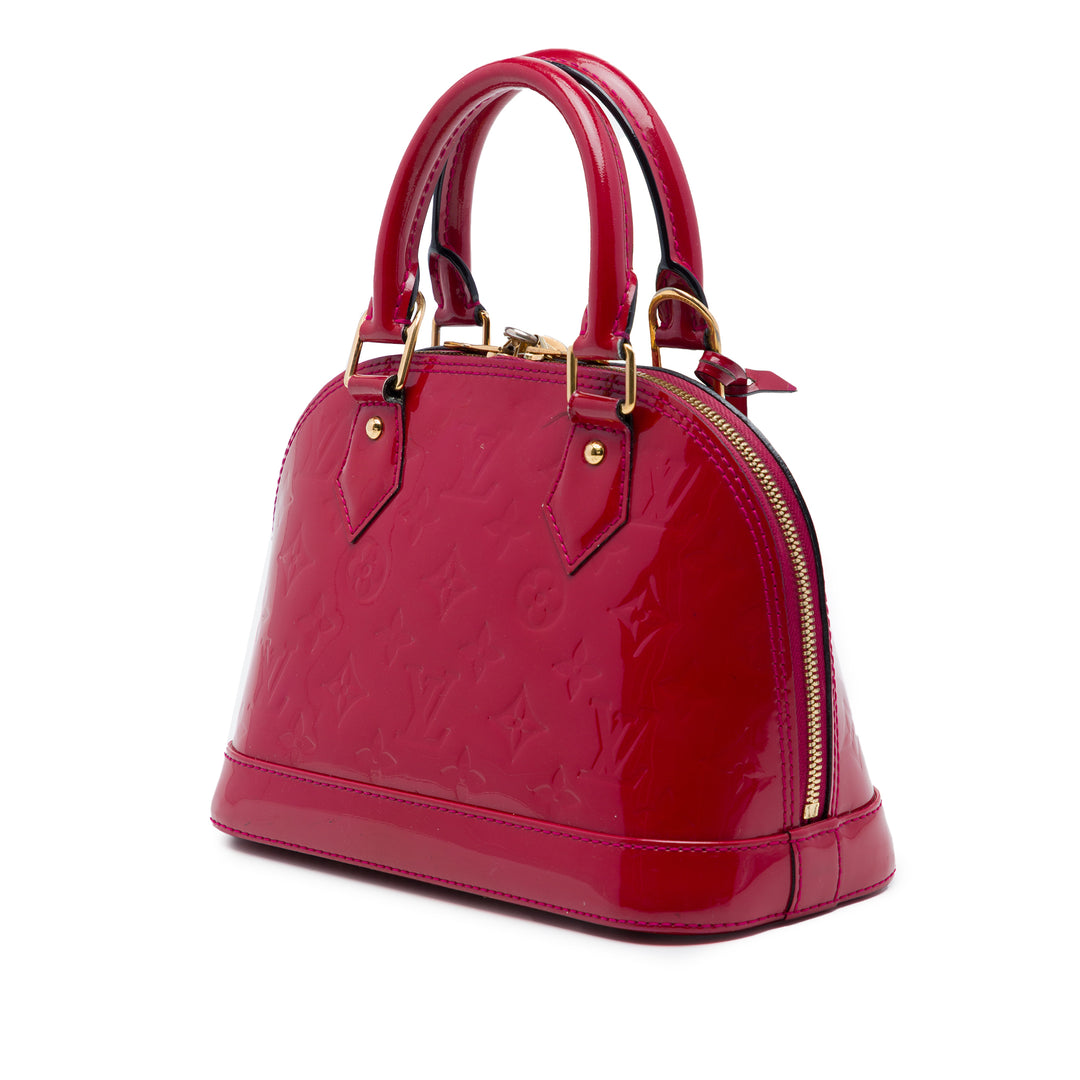 Alma BB Cuir verni Monogram Rose