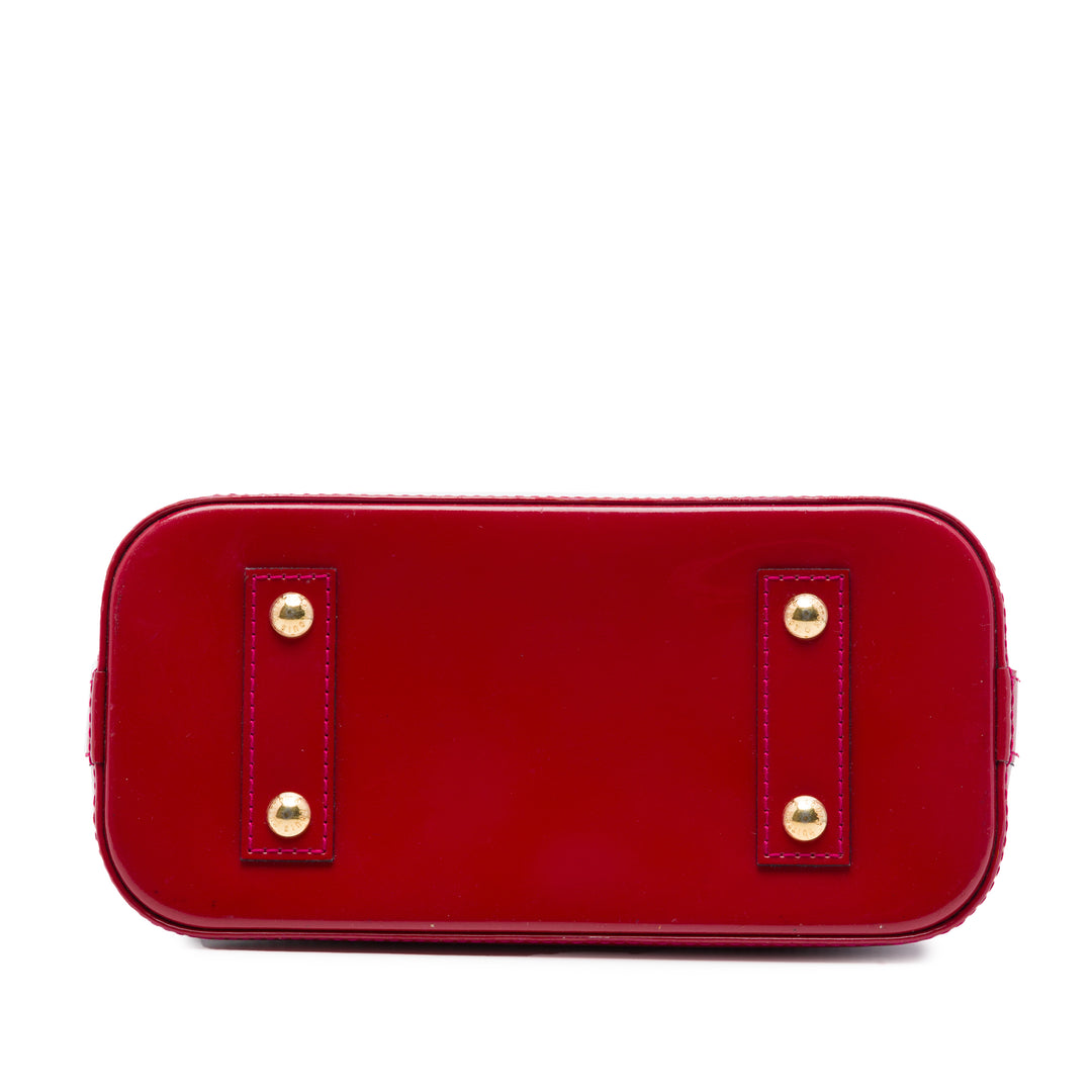 Alma BB Cuir verni Monogram Rose