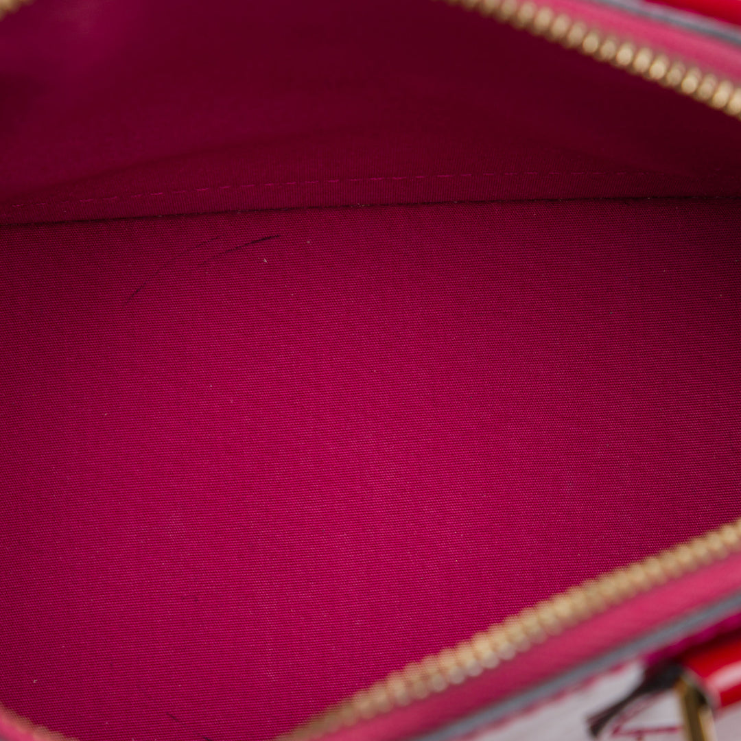 Alma BB Cuir verni Monogram Rose