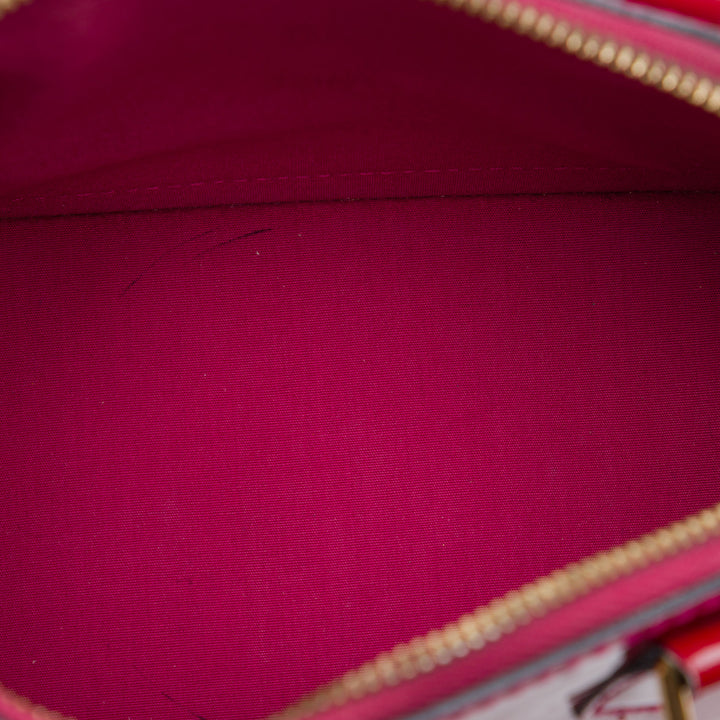 Alma BB Cuir verni Monogram Rose