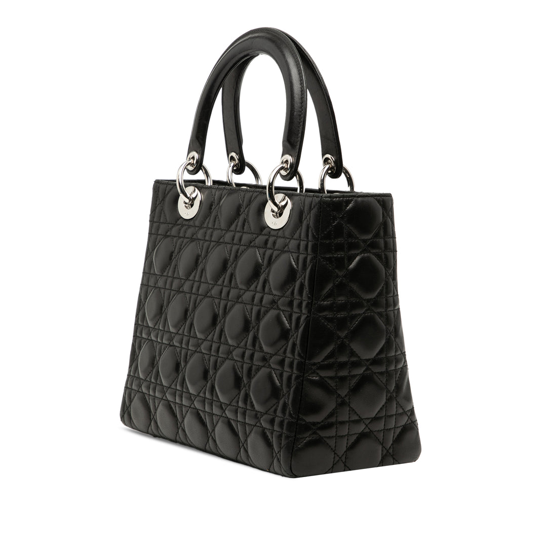 Dior Medium Cuir d’agneau Cannage Lady Dior